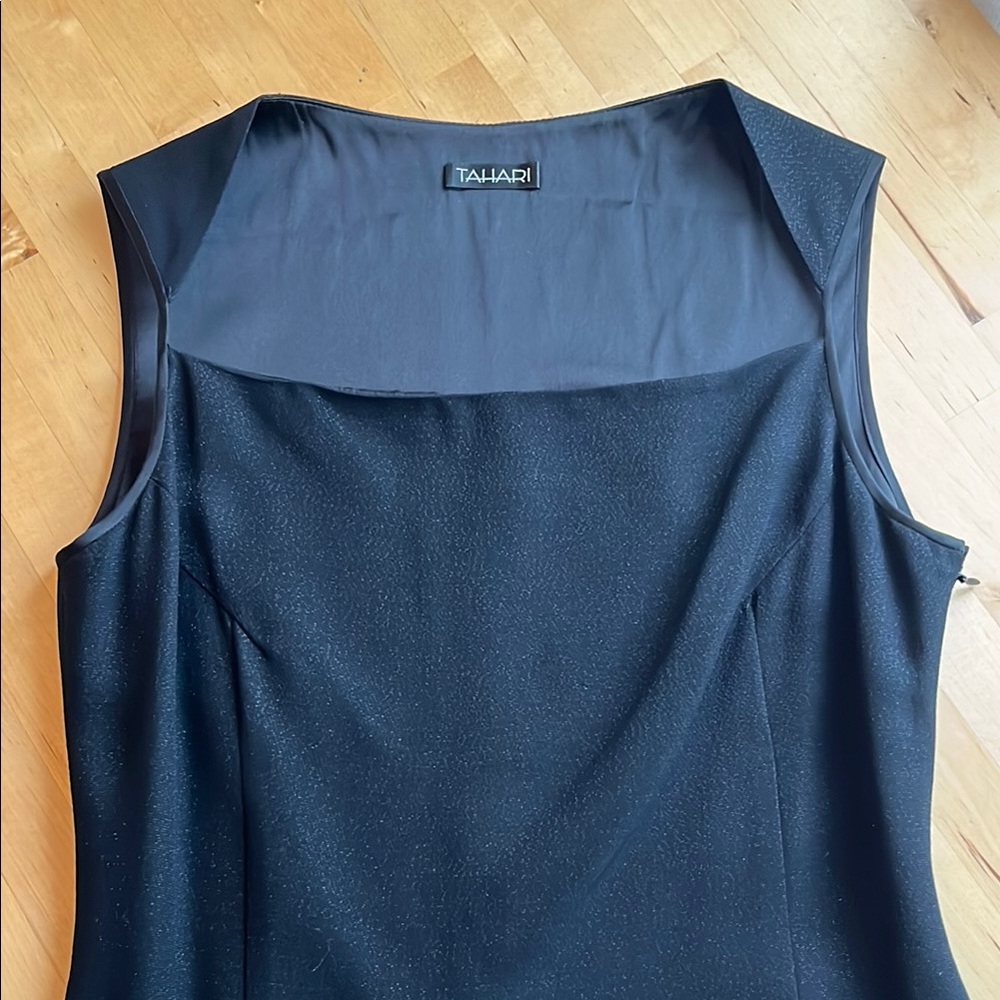 Elegant Shimmer Black Sleeveless Dress